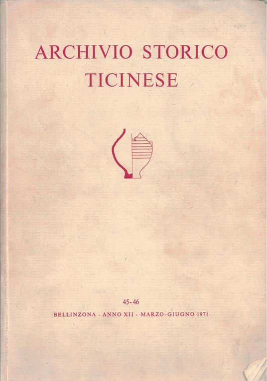 Archivio Storico Ticinese - copertina