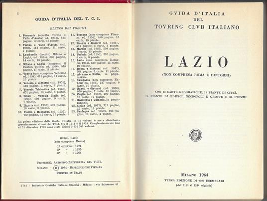 Guida D ' Italia - Lazio - - copertina