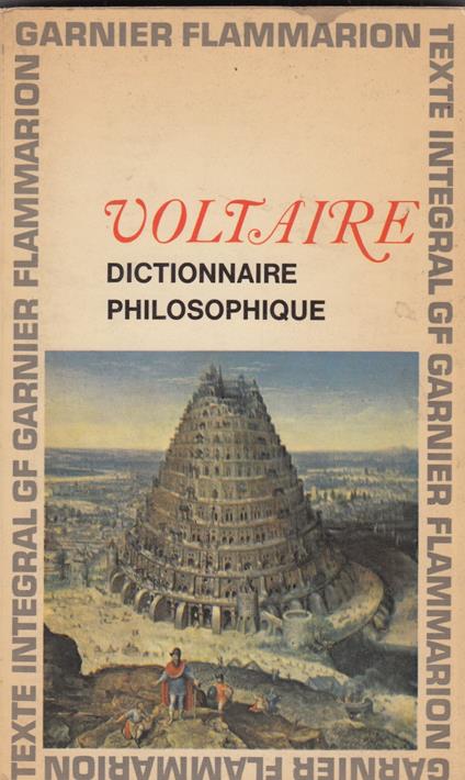 Dictionnaire philosophique - Voltaire - copertina