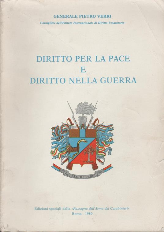 Diritto per la pace e diritto nella guerra - Pietro Verri - copertina