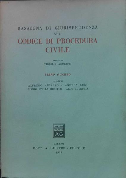 Codice di procedura civili, Libro quarto - copertina