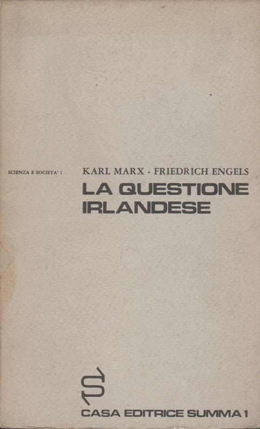 La questione irlandese - Karl Marx - copertina