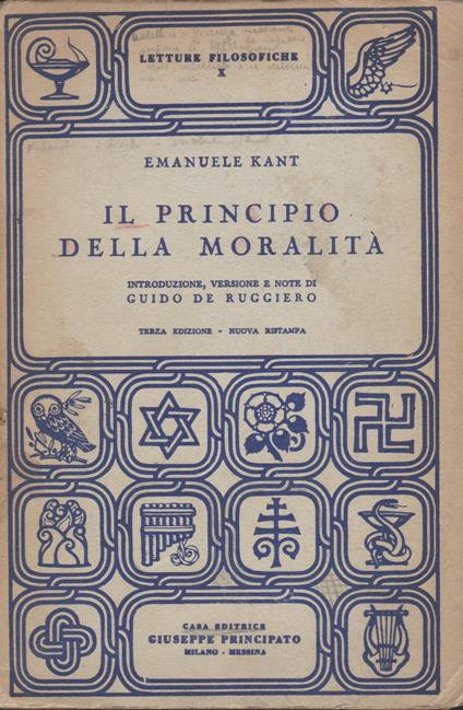 Il principio della moralità - Immanuel Kant - copertina