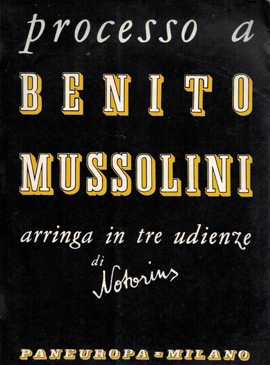 Processo A Benito Mussolini - copertina