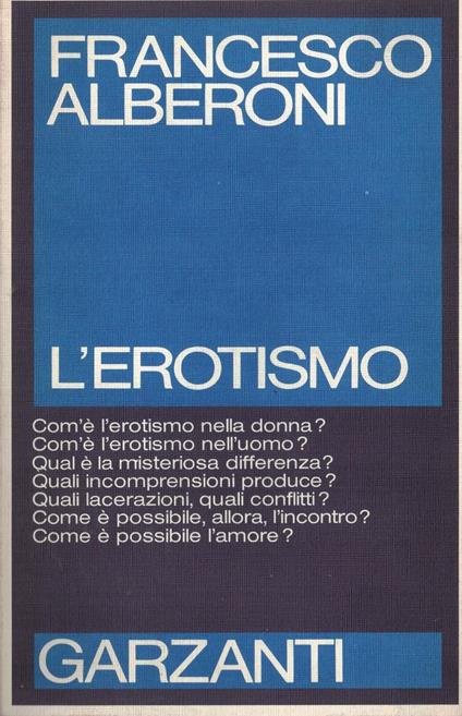 L' Erotismo - Francesco Alberoni - copertina