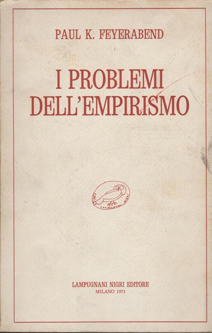 I problemi dell'empirismo - Paul K. Feyerabend - copertina