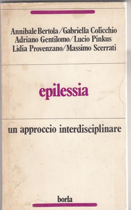 Epilessia. Un Approccio Interdiscplinare - copertina