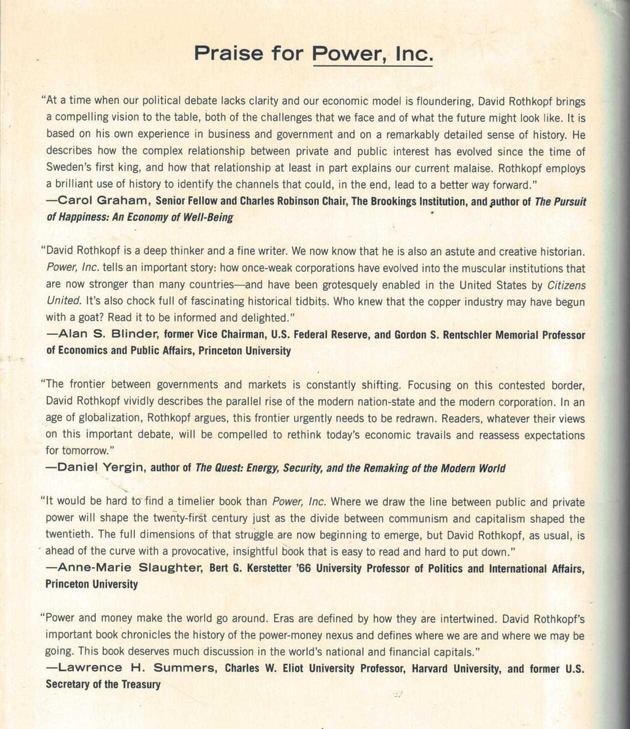 Power, Inc.: The Epic Rivalry Between Big Business and Government- —and the Reckoning That Lies Ahead