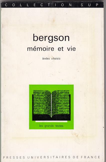 Bergson - Mémoire et vie. textes choisis - Henri Bergson - copertina