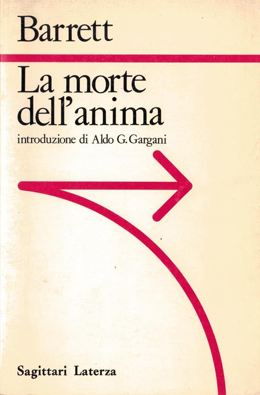 Morte Dell'anima - William Barrett - copertina