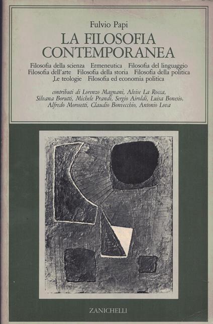 La filosofia contemporanea - Fulvio Papi - copertina