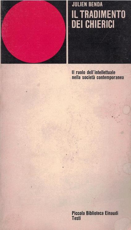 Il tradimento dei chierici - Julien Benda - copertina