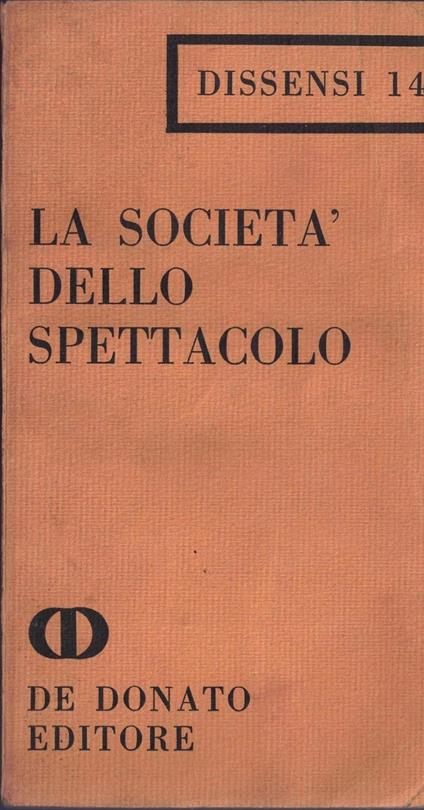 La società dello spettacolo - copertina