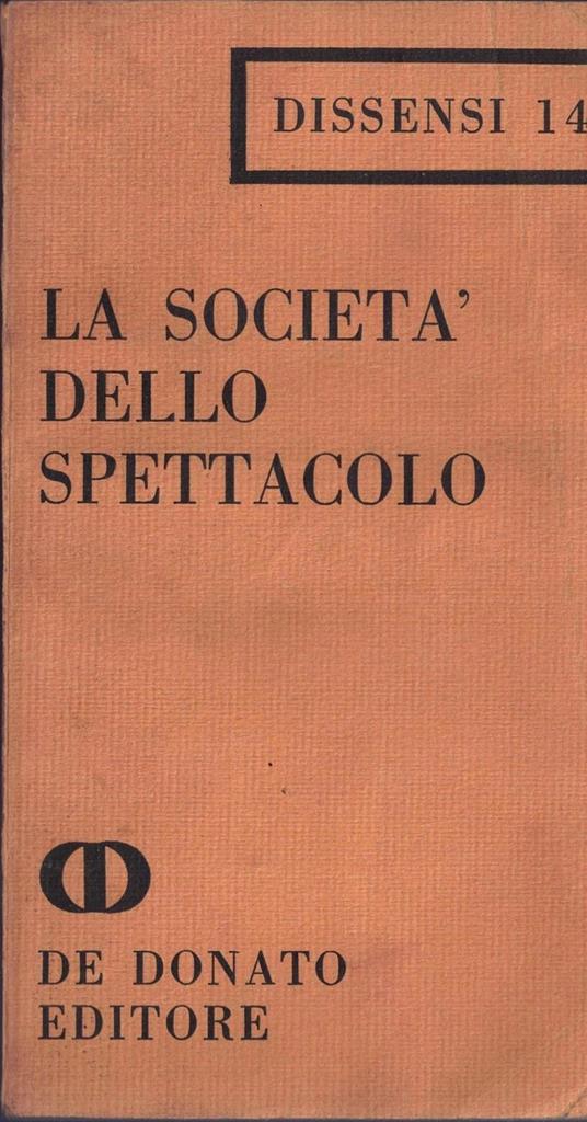 La società dello spettacolo - copertina