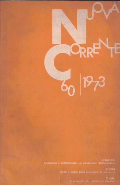 Nuova Corrente 60/1973 - copertina