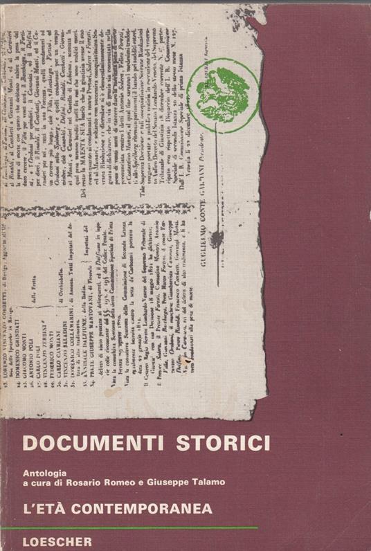 DOCUMENTI STORICI L'ETA' CONTEMPORANEA vol 3 - copertina