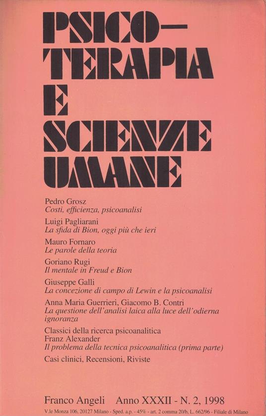 Psicoanalisi e Scienze umane - copertina