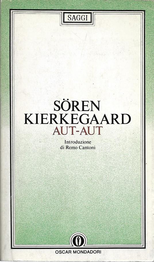 Aut - Aut - Sören Kierkegaard - copertina