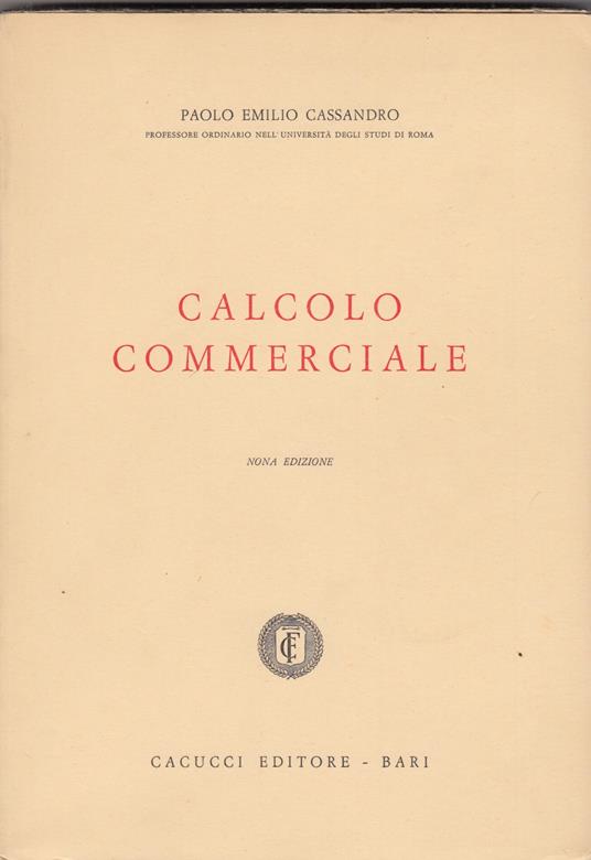 Calcolo commerciale - copertina