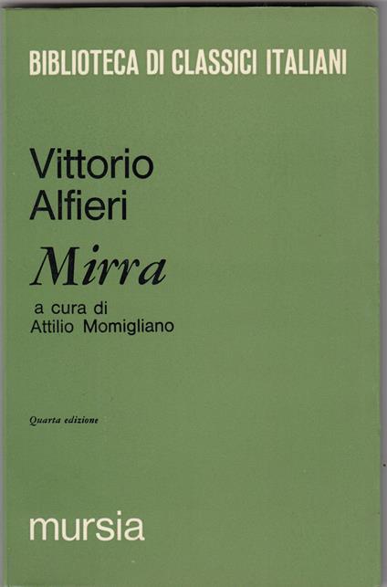 Mirra - Vittorio Alfieri - copertina