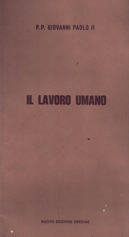 Il lavoro umano - copertina