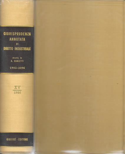 Giurisprudenza annotata di diritto industriale VOL. XV - copertina