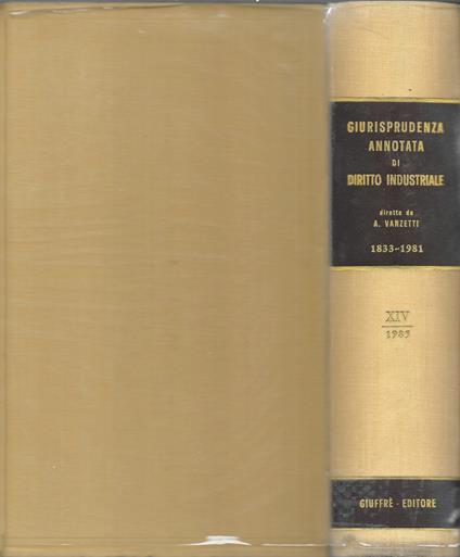 Giurisprudenza annotata di diritto industriale Vol XIV - copertina