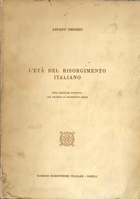 L' età del risorgimento italiano - Adolfo Omodeo - copertina