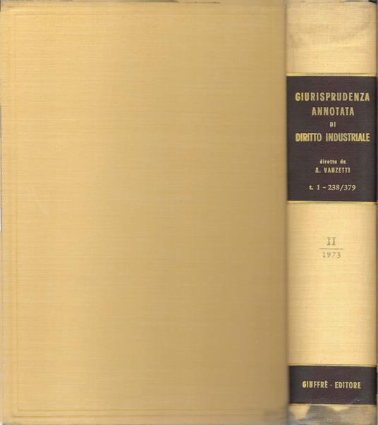 Giurisprudenza Annotata Di Diritto Industriale Vol. Ii - copertina