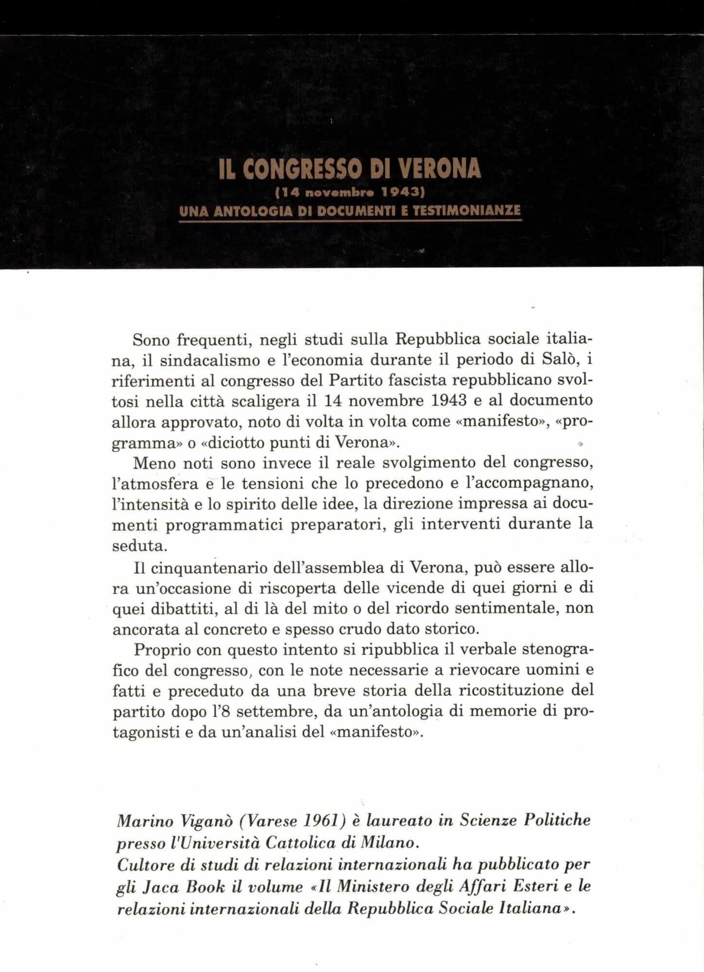 Il congresso di Verona 14 Novembre 1943