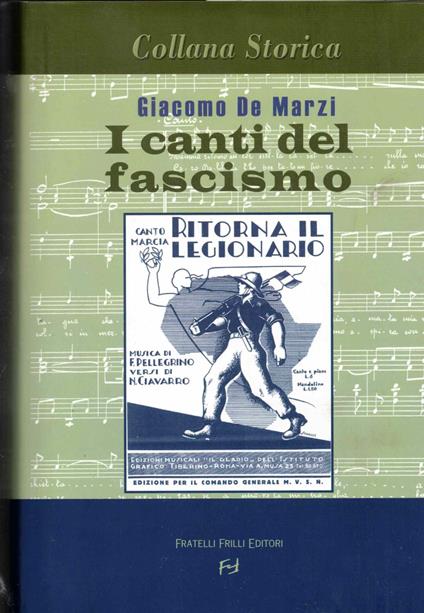 I canti del fascismo - Giacomo De Marzi - copertina