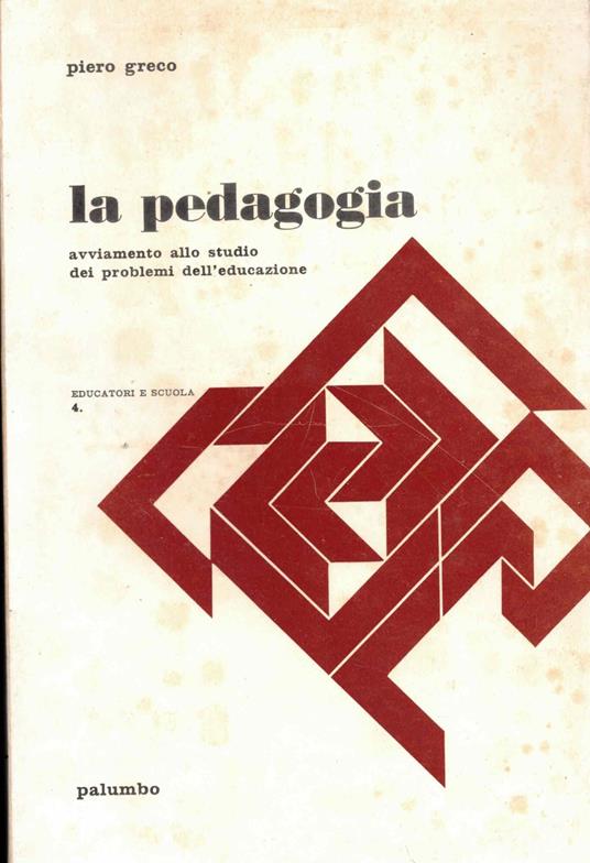 La pedagogia - Piero Greco - copertina