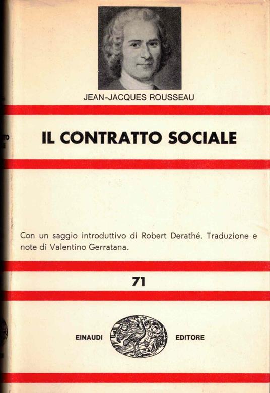 Il contratto sociale - Jean-Jacques Rousseau - copertina