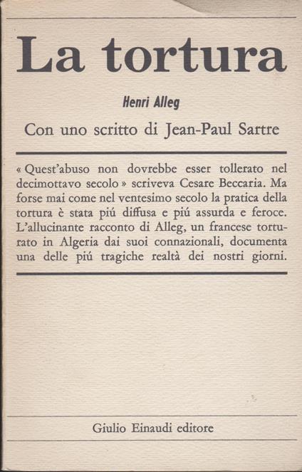 La tortura - Henri Alleg - copertina