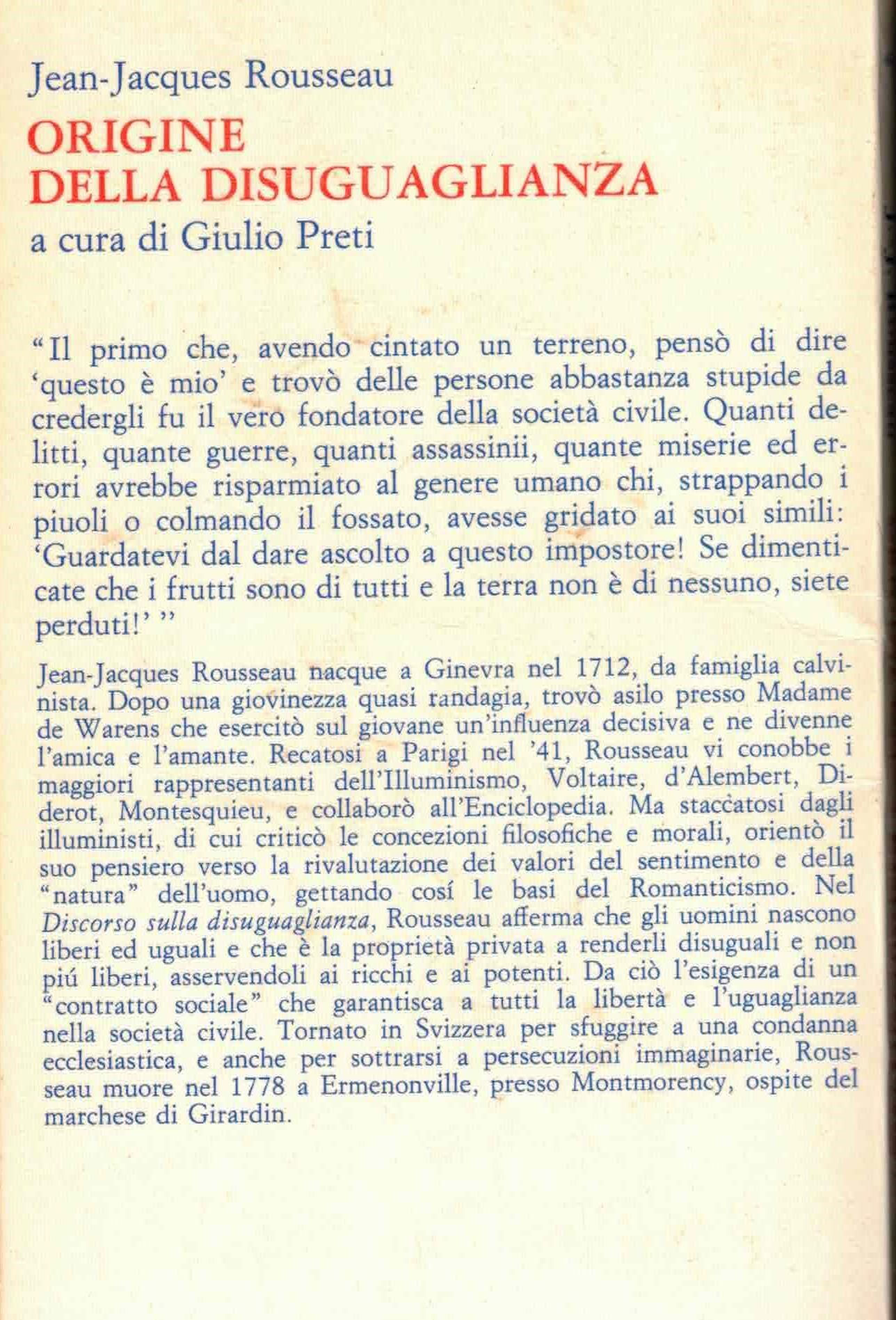 Origine della disuguaglianza