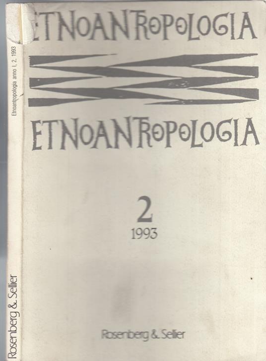 Etnoantropologia n.2 1993 - copertina