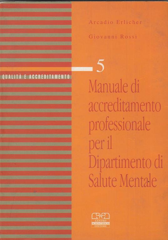 Manuale di accreditamento professionale per il dipartimento di salute mentale 5 - copertina