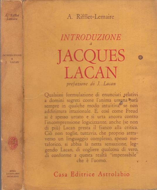 Introduzione a Jacques Lacan - copertina