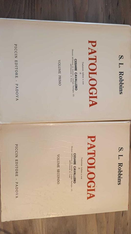 Patologia vol. 1° e vol 2°PICCIN ED - copertina