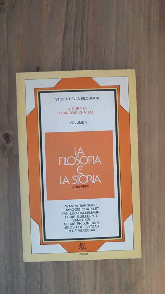 La filosofia e la storia. Vol V° - copertina