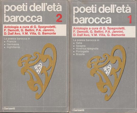 Poeti dell'eta' barocca. 2 Volumi - copertina