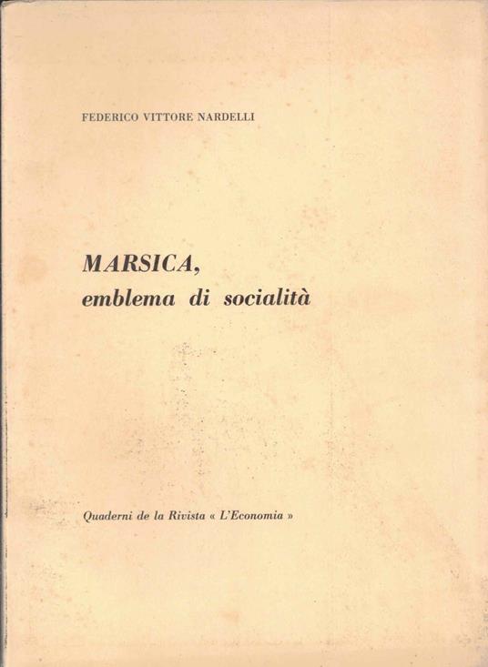 MARSICA,emblema di socilità - Federico Vittore Nardelli - copertina