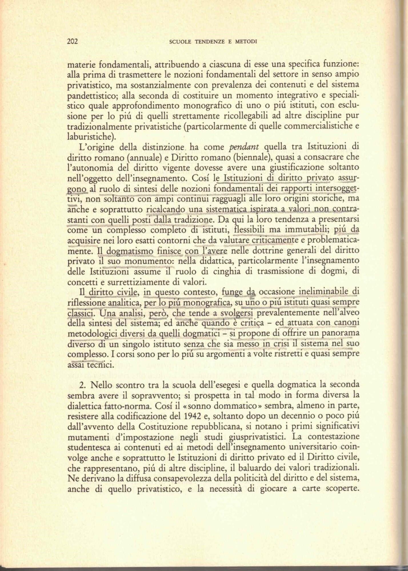 Scuole tendenze e metodi. Problemi del diritto civile