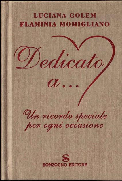Dedicato a.. - copertina