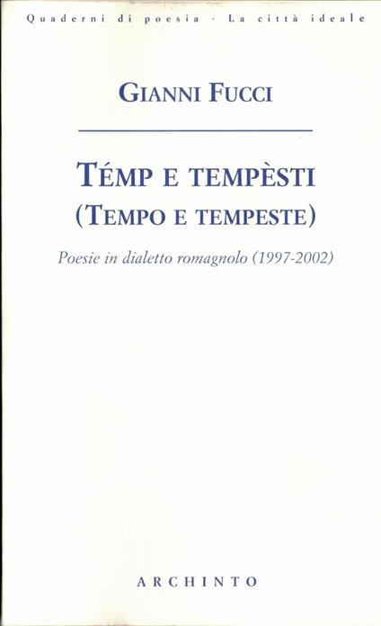 Témp e tempèsti (tempo e tempeste) - copertina