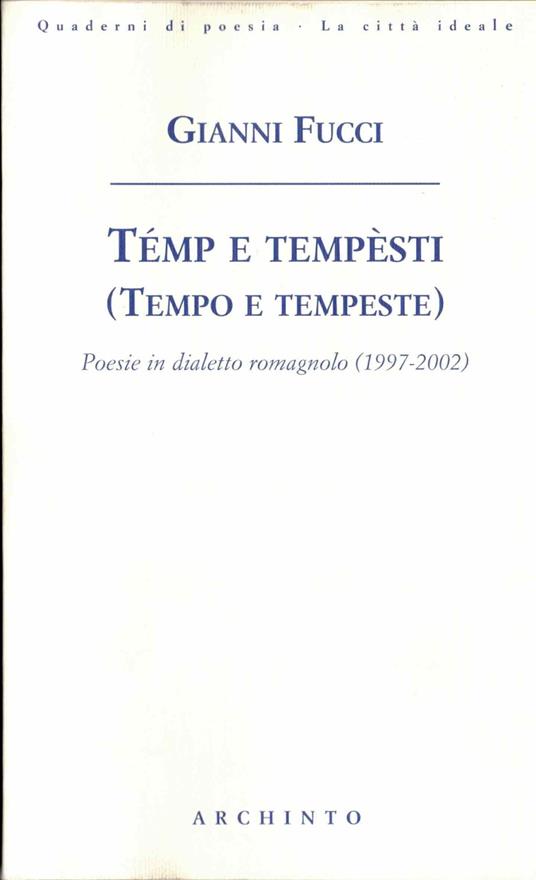 Témp e tempèsti (tempo e tempeste) - copertina