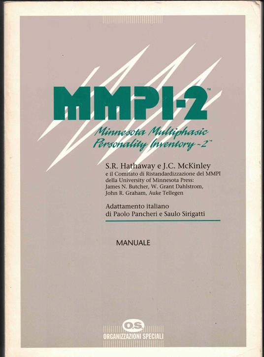 MMPI-2. Manuale di istruzione - Paolo Pancheri - copertina