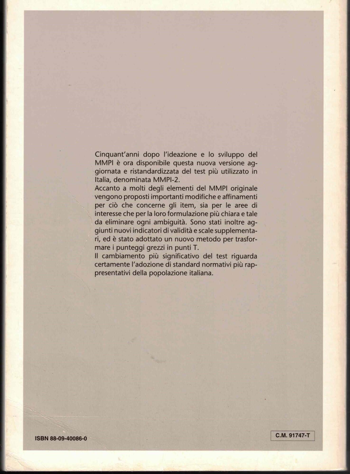 MMPI-2. Manuale di istruzione