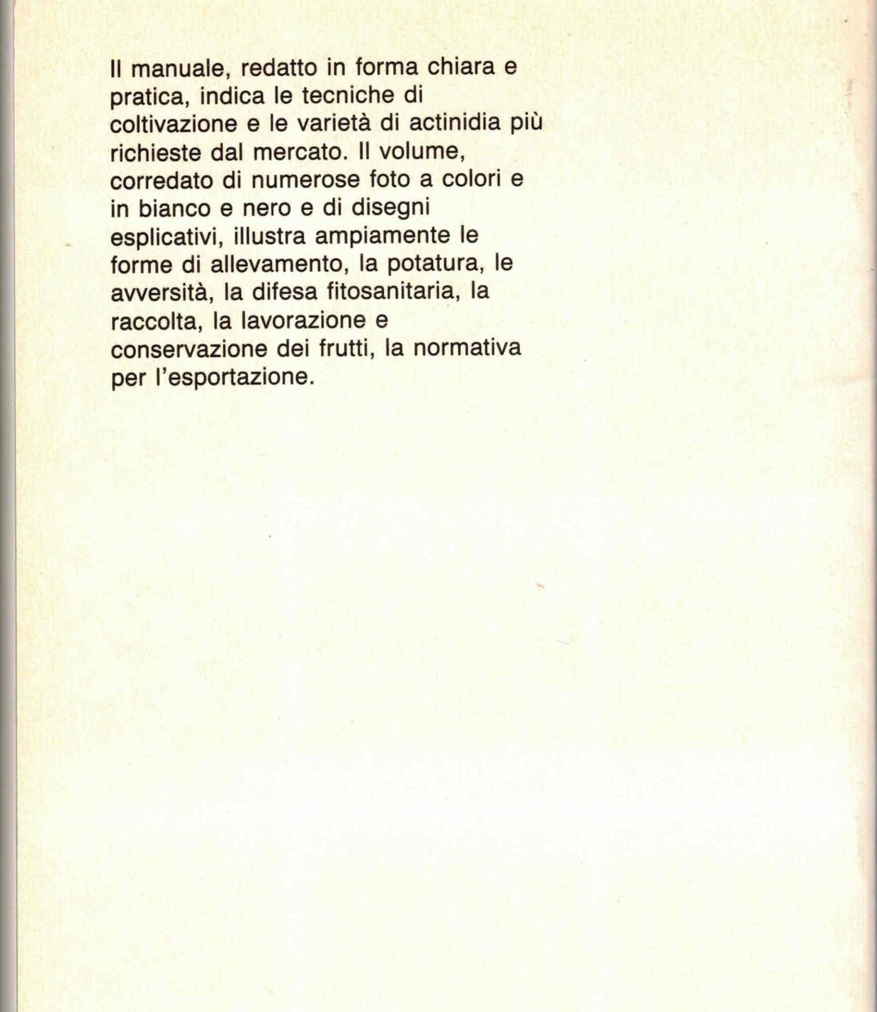 L' Actinidia-manuale pratico
