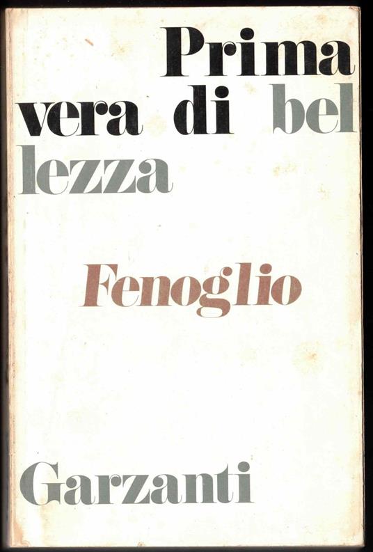 Primavera Di Bellezza - Beppe Fenoglio - copertina